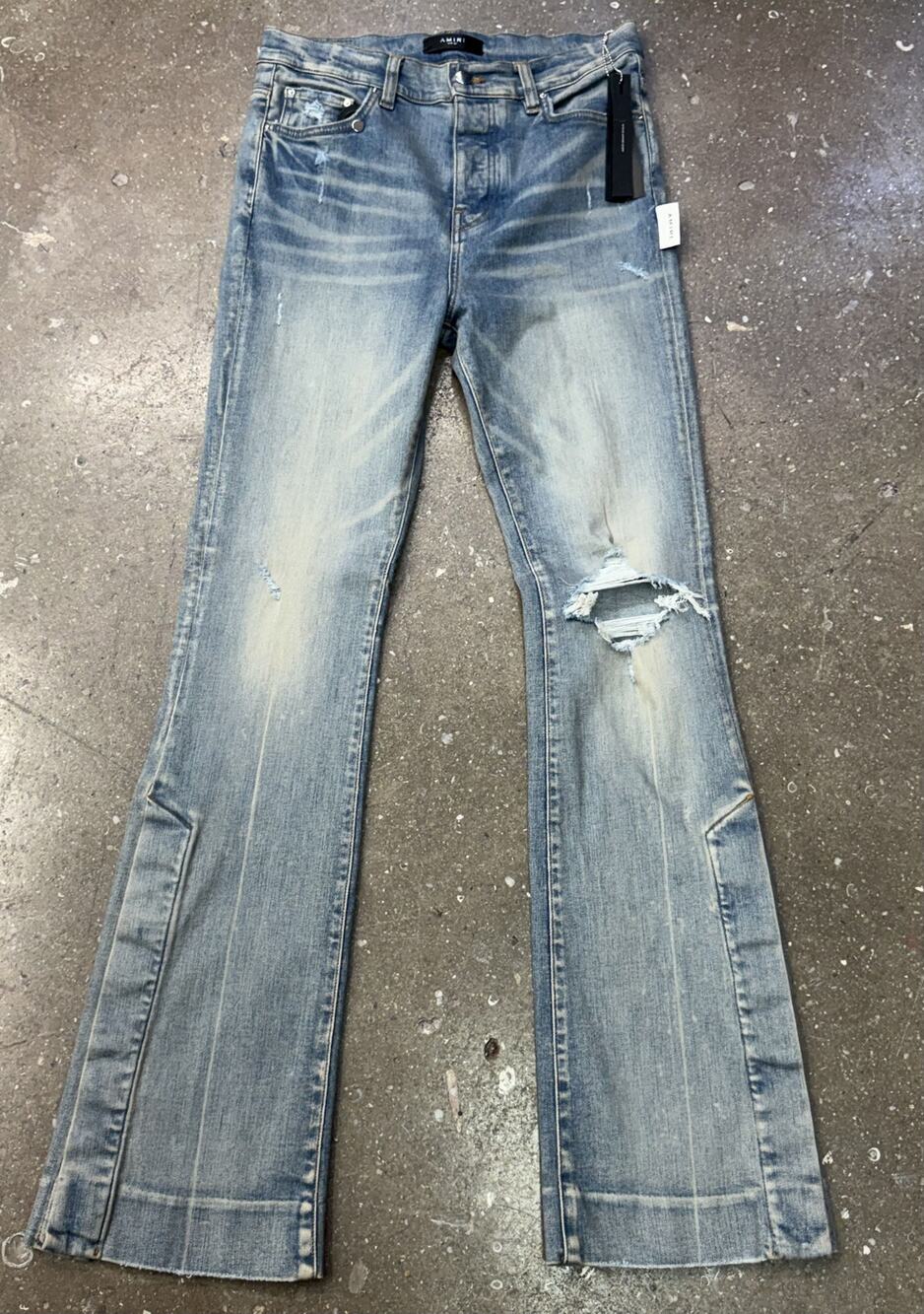 Amiri Women's Broken Flared Jeans Size 30